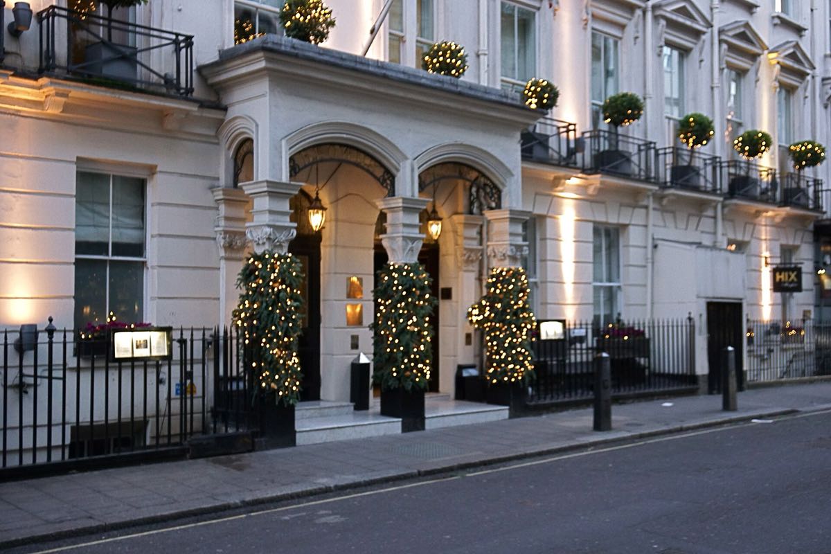 The entrance of Brown's Hotel on Albemarle Street, Mayfair