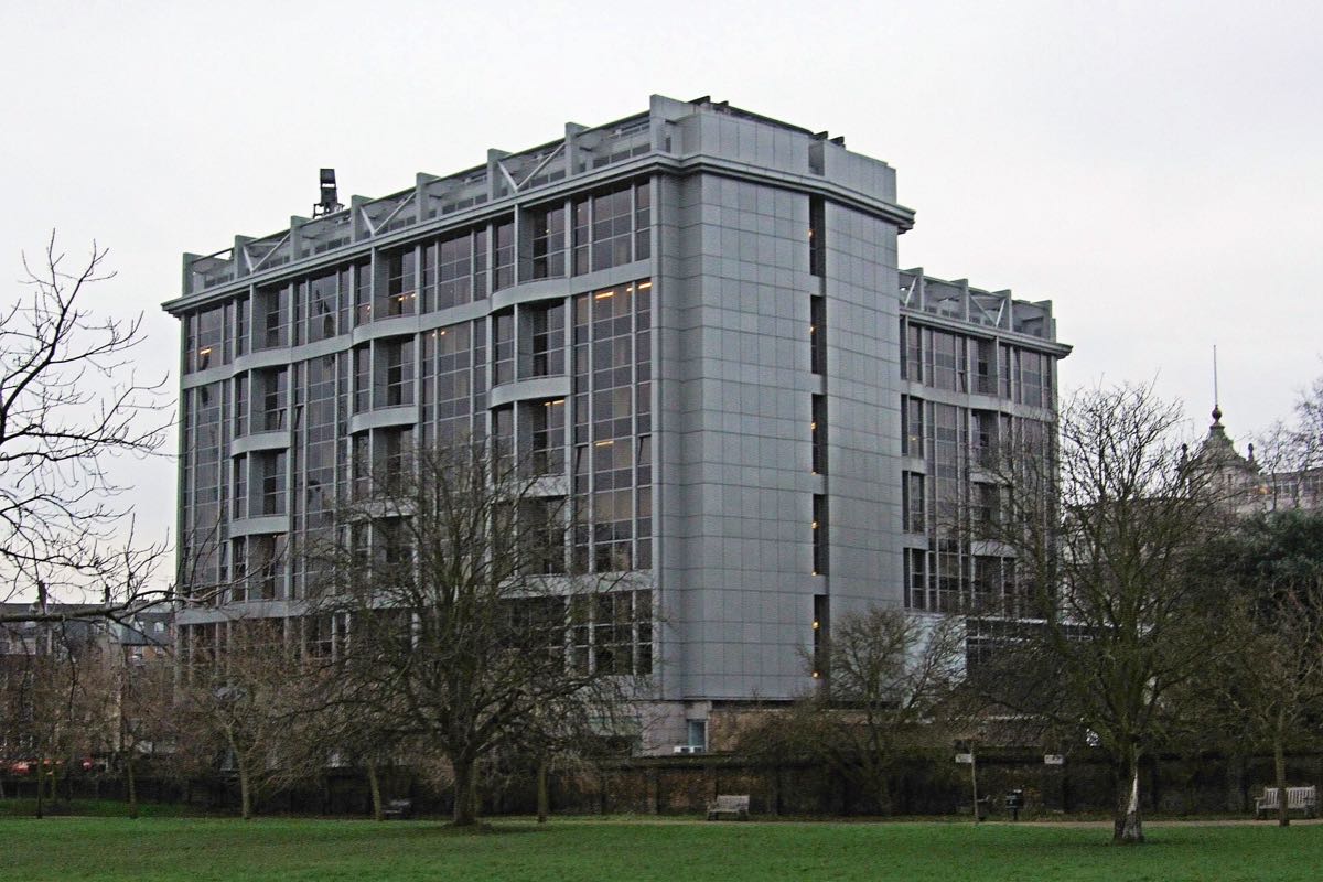 The Royal Garden Hotel, a modern block beside Kensington Gardens